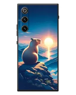 Чехол для ZTE Nubia RedMagic 10 Air с картинкой «Закат солнца с капибарой»