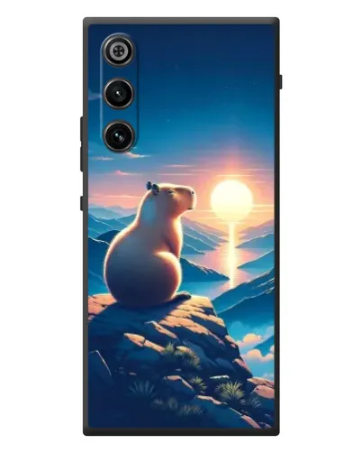 Чехол для ZTE Nubia RedMagic 10 Air с картинкой «Закат солнца с капибарой»