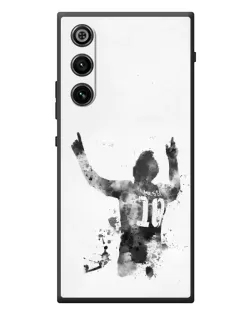 Чехол для ZTE Nubia RedMagic 10 Air с картинкой «Черно-белый силуэт Месси»
