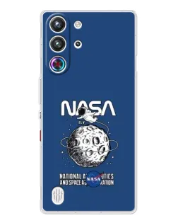 Чехол для ZTE Nubia RedMagic 10 Pro с картинкой «NASA — лунная миссия»