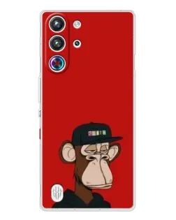 Чехол для ZTE Nubia RedMagic 10 Pro с картинкой «Bored Ape — красный фон» Чехол для ZTE Nubia RedMagic 10 Pro с картинкой «Bored Ape — красный фон»