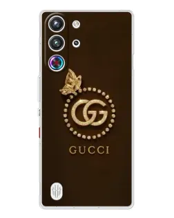 Чехол для ZTE Nubia RedMagic 10 Pro с картинкой «Gucci — золотая бабочка»