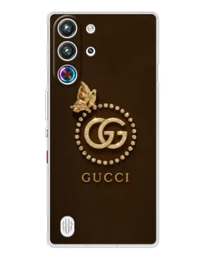 Чехол для ZTE Nubia RedMagic 10 Pro с картинкой «Gucci — золотая бабочка»