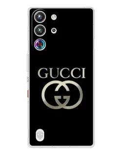 Чохол для ZTE Nubia RedMagic 10 Pro з картинкою «Gucci — золото на чорному»