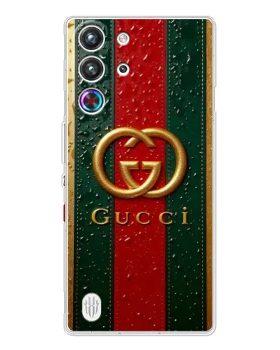 Чохол для ZTE Nubia RedMagic 10 Pro з картинкою «Gucci — фірмова смуга та золото» Чохол для ZTE Nubia RedMagic 10 Pro з картинкою «Gucci — фірмова смуга та золото»