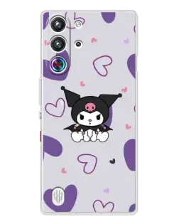 Чехол для ZTE Nubia RedMagic 10 Pro с картинкой «Kuromi и лавандовые сердца»