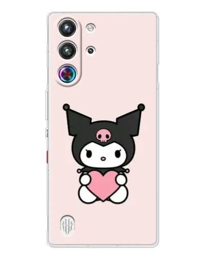 Чехол для ZTE Nubia RedMagic 10 Pro с картинкой «Kuromi и сердце» Чехол для ZTE Nubia RedMagic 10 Pro с картинкой «Kuromi и сердце»