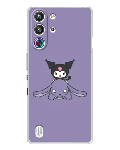 Чехол для ZTE Nubia RedMagic 10 Pro с картинкой «Kuromi на лиловом фоне» Чехол для ZTE Nubia RedMagic 10 Pro с картинкой «Kuromi на лиловом фоне»