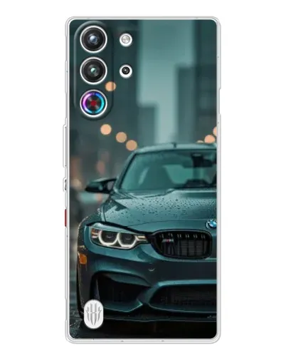 Чехол для ZTE Nubia RedMagic 10 Pro с картинкой «BMW в огнях города»