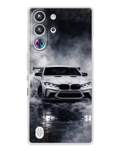 Чехол для ZTE Nubia RedMagic 10 Pro с картинкой «BMW сквозь туман»