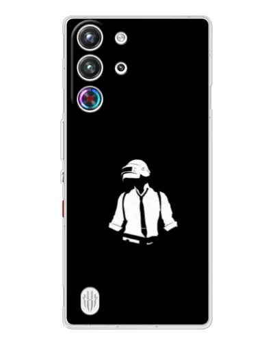 Чехол для ZTE Nubia RedMagic 10 Pro с картинкой «PUBG — белый шлем»