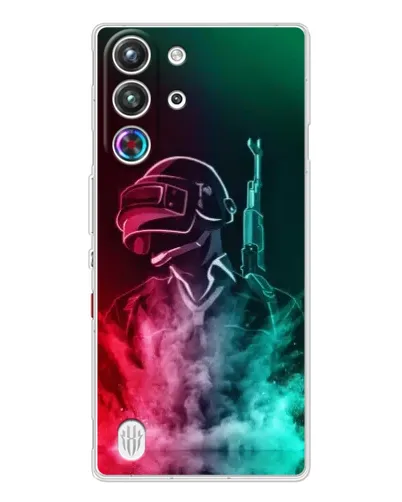 Чехол для ZTE Nubia RedMagic 10 Pro с картинкой «PUBG — огненный воин»