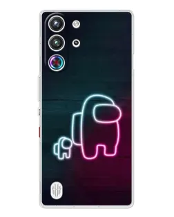 Чехол для ZTE Nubia RedMagic 10 Pro с картинкой «Among Us неон-арт»