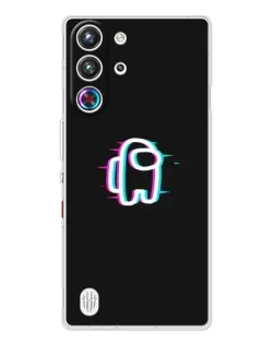 Чехол для ZTE Nubia RedMagic 10 Pro с картинкой «Among Us неон»