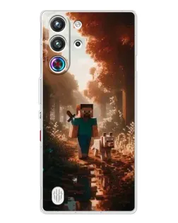 Чехол для ZTE Nubia RedMagic 10 Pro с картинкой «Стив в лесу»