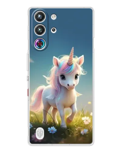 Чехол для ZTE Nubia RedMagic 10 Pro с картинкой «Единорог на поляне»