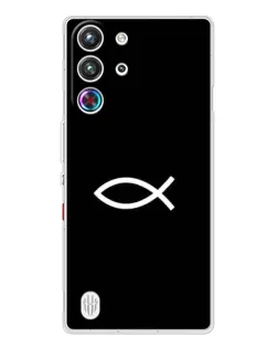 Чехол для ZTE Nubia RedMagic 10 Pro с картинкой «Символ рыбы Jesus»