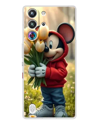 Чехол для ZTE Nubia RedMagic 10 Pro с картинкой «Микки с тюльпанами» Чехол для ZTE Nubia RedMagic 10 Pro с картинкой «Микки с тюльпанами»
