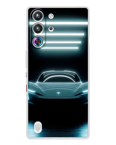 Чехол для ZTE Nubia RedMagic 10 Pro с картинкой «Tesla в неоне» Чехол для ZTE Nubia RedMagic 10 Pro с картинкой «Tesla в неоне»