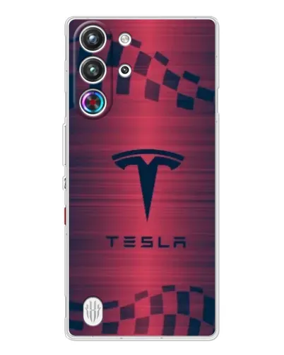 Чехол для ZTE Nubia RedMagic 10 Pro с картинкой «Тесла красный карбон» Чехол для ZTE Nubia RedMagic 10 Pro с картинкой «Тесла красный карбон»