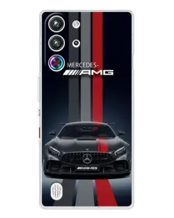 Чехол для ZTE Nubia RedMagic 10 Pro с картинкой «Mercedes — белый карбон»