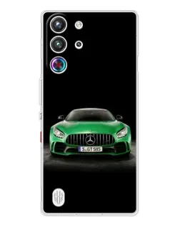 Чехол для ZTE Nubia RedMagic 10 Pro с картинкой «Mercedes — неоновый лого»