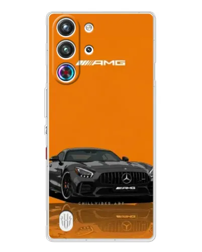 Чехол для ZTE Nubia RedMagic 10 Pro с картинкой «Оранжевый Mercedes AMG»