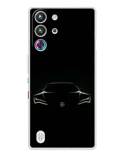 Чехол для ZTE Nubia RedMagic 10 Pro с картинкой «Mercedes — силуэт авто» Чехол для ZTE Nubia RedMagic 10 Pro с картинкой «Mercedes — силуэт авто»