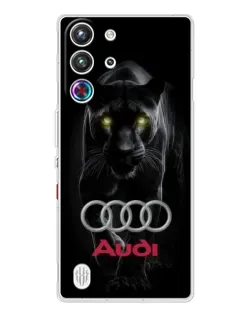 Чехол для ZTE Nubia RedMagic 10 Pro с картинкой «Пантера и Audi»