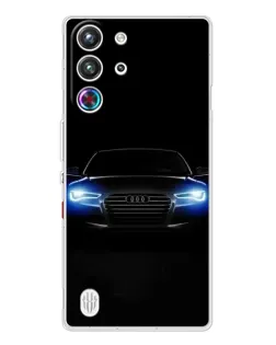 Чехол для ZTE Nubia RedMagic 10 Pro с картинкой «Audi в неоне»