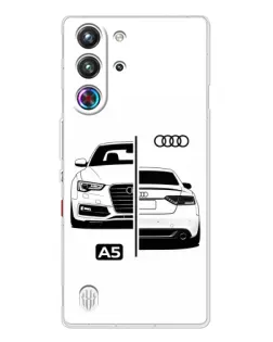 Чехол для ZTE Nubia RedMagic 10 Pro с картинкой «Audi — контрастный дизайн»