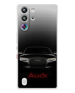 Чехол для ZTE Nubia RedMagic 10 Pro с картинкой «Audi — градиентный контур»