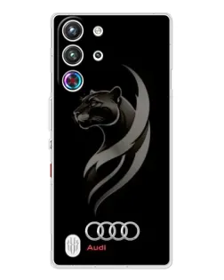 Чехол для ZTE Nubia RedMagic 10 Pro с картинкой «Графика — пантера и Audi»