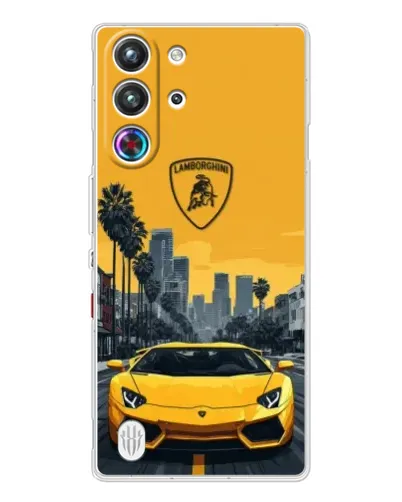 Чехол для ZTE Nubia RedMagic 10 Pro с картинкой «Желтый Lamborghini город» Чехол для ZTE Nubia RedMagic 10 Pro с картинкой «Желтый Lamborghini город»