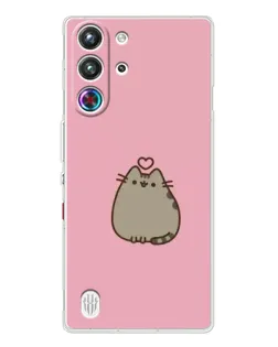 Чехол для ZTE Nubia RedMagic 10 Pro с картинкой «Pusheen сердце» Чехол для ZTE Nubia RedMagic 10 Pro с картинкой «Pusheen сердце»