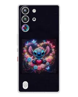 Чохол для ZTE Nubia RedMagic 10 Pro з картинкою «Stitch у квітах»