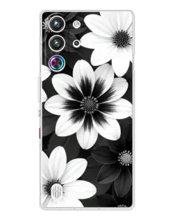 Чехол для ZTE Nubia RedMagic 10 Pro с картинкой «Монохромные астры»