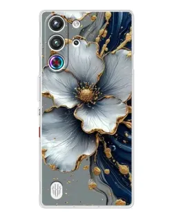 Чехол для ZTE Nubia RedMagic 10 Pro с картинкой «Белый цветок и золотой флюид» Чехол для ZTE Nubia RedMagic 10 Pro с картинкой «Белый цветок и золотой флюид»