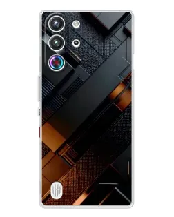 Чехол для ZTE Nubia RedMagic 10 Pro с картинкой «Черные геометрические блоки»