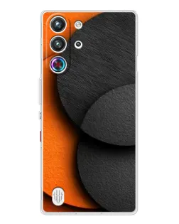 Чехол для ZTE Nubia RedMagic 10 Pro с картинкой «Геометрия оранжевых кругов»
