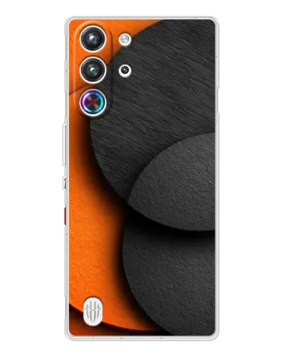 Чехол для ZTE Nubia RedMagic 10 Pro с картинкой «Геометрия оранжевых кругов» Чехол для ZTE Nubia RedMagic 10 Pro с картинкой «Геометрия оранжевых кругов»