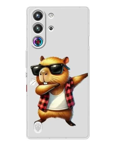 Чехол для ZTE Nubia RedMagic 10 Pro с картинкой «Капибара рэпер даб» Чехол для ZTE Nubia RedMagic 10 Pro с картинкой «Капибара рэпер даб»