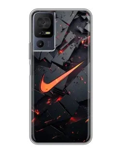 Чехол для ZTE Nubia RedMagic 11 Pro Plus с картинкой «Nike — эффект разломов»