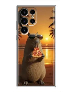 Чехол для ZTE nubia RedMagic 11 Pro с картинкой «Капибара с пиццей»