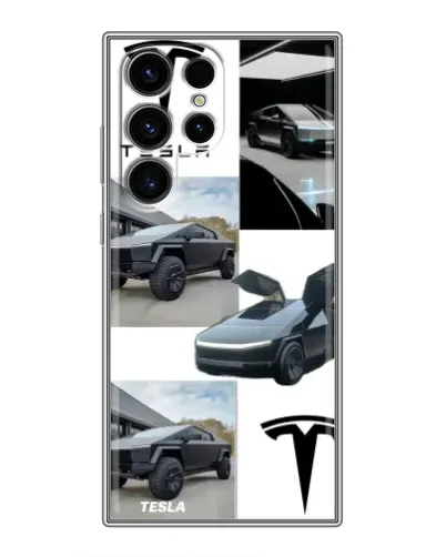 Чехол для ZTE nubia RedMagic 11S Pro+ с картинкой «Коллаж Cybertruck Tesla»