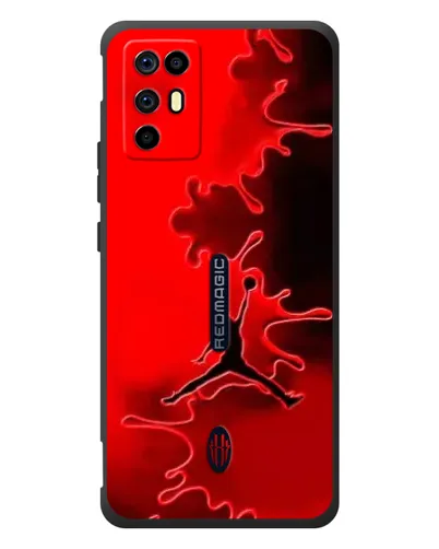 Чехол для ZTE Nubia RedMagic 6R с картинкой «Jordan Red Smoke»