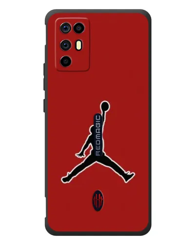 Чехол для ZTE Nubia RedMagic 6R с картинкой «Jordan Red Back»