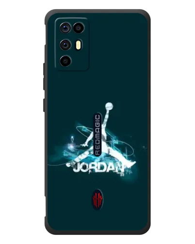 Чехол для ZTE Nubia RedMagic 6R с картинкой «Jordan Blue Fire»