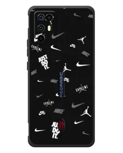 Чехол для ZTE Nubia RedMagic 6R с картинкой «Nike Black Pattern» Чехол для ZTE Nubia RedMagic 6R с картинкой «Nike Black Pattern»