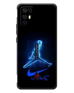 Чехол для ZTE Nubia RedMagic 6R с картинкой «Jordan Neon Blue» Чехол для ZTE Nubia RedMagic 6R с картинкой «Jordan Neon Blue»